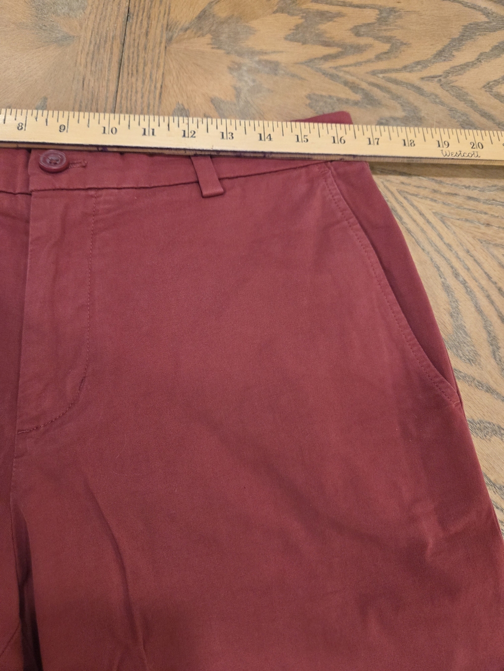 Vineyard Vines Chino Pants Mens 32x34 Slim Fit Burgundy Stretch Crimson Preppy - Picture 4 of 7
